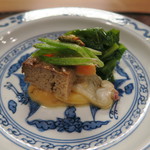 なる屋 - 29年2月　赤貝と青柳の酢味噌、畑菜芥子和え