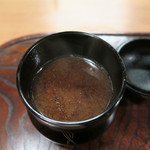 なる屋 - 29年2月　赤出汁味噌汁　蓮根、麩