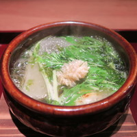 二条城ふる田 - 29年2月　甘鯛と水菜、青海苔の汁　鱗添え