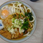 うどんのいなや - うどん+かき揚げ、たまごトッピング
