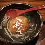旅館の台所　久鶴 - 《2902》ジャガイモのまんじゅうの餡かけﾆｬ。美味しいﾆｬ。