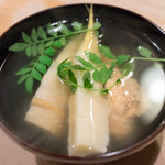 うを徳 - 2017.2 徳島タケノコと羅臼助子のお椀