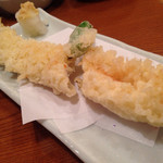 海老勝 - 穴子天ぷら¥780