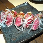 濱放者 - また食べたいローストビーフ握り寿司。