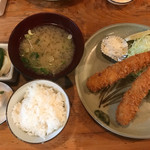 Wakou - 海老フライ定食\¥1400