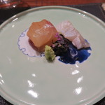 傳 - 29年2月　静岡鮃エンガワ、3日熟成ヅケ　静岡山葵