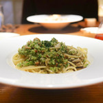 ドディチ・マッジョ - 長崎産瑞穂牡蠣とブロッコリーベーコンのスパゲティ