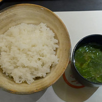 日本焼肉 はせ川 銀座店 - ご飯、味噌汁