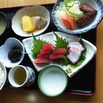 西口 - お刺身定食o(*⌒―⌒*)o