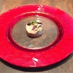 ル ボークープ - カワハギと甘海老　林檎のタルタル　肝のムースリーヌ