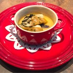 ル ボークープ - 仔ウサギと牡蠣の洋風茶碗蒸し　フォアグラ　クリュ添え