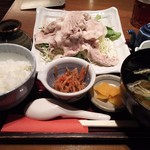 日本料理 田中 ひっつみ庵 - 白金豚の冷しゃぶ定食