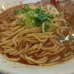 豚骨中華そば がんたれ - 替え玉で細麺投入！