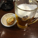 Nagomiya Gyoen - 生ビールとお通しです