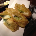 音波 - 鯛チーズ湯葉巻き天ぷら