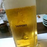 鶏割烹 鳥匠 - 生ビール（550円）