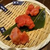 九州 熱中屋 - 料理写真:お通し　からしめんたいこ3種