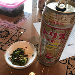 Spice&Dining KALA - おまけ。缶ハイボールと絶品おつまみ高菜。
