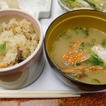 伊豆網代温泉　松風苑 - 元日夜　ご飯、味噌汁