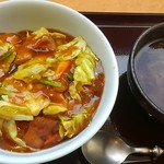 我流食堂 - スタミナ丼&スープ