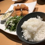 Shuraku Yuuzen Ebisu - サーモンフライとご飯！