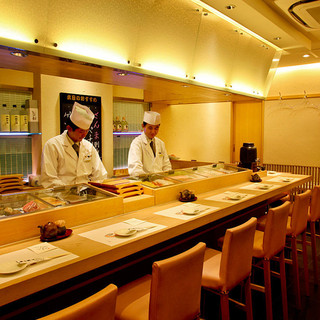 江戸前寿司の粋を堪能できるお席です