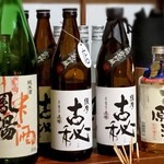 活鰻の店 つぐみ庵 - お酒は、この3種と瓶ビール3種。梅酒はソーダ割りも可。