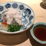 ぎおん 阪川 - ポン酢を打っ掛けて薬味も全て混ぜ合わせて♫