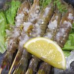 炭火焼肉 やまもと - 車えび（1,296円）