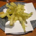 島らっきょの天ぷら