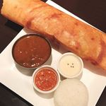 [Masala dosa stir-fried with potatoes and spices]