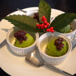 れんが屋 - 頂いた抹茶アイス（ご馳走様でした）