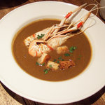 スパイスカフェ - 豆アジと甘海老のスープカレー(2010年クリスマスディナー)
