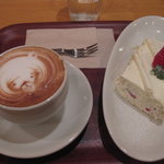 cafe Moi - 1003_カフェラテ(@450)とケーキ