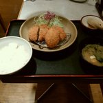 Tonkatsu Nagata En - 日替り定食 一口カツ、エッグポテトコロッケ、カレー鶏ミンチカツ 780円
