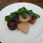 サラマンジェ ド ヨシノ - 付け合せの根菜