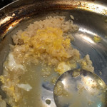 炭火焼鳥あずま - すでに食べちゃった後の雑炊です＾＾；