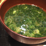 Misaki Ichiba - 味噌汁はアオサ海苔を選択