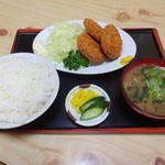 雪国酒蔵 - メンチ定食