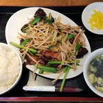 Eifuki - 日替り定食（ニラレバ）　700→500円