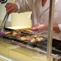 銀座 しのはら - 炭や藁の焼き台