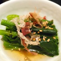 日本料理 楮山 - ランチ定食 1200円 のほうれん草のお浸し