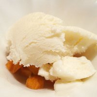 日本料理 楮山 - ランチ定食 1200円 の柿と酒粕のアイス
