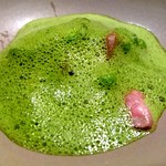 Crony - タラの芽の泡 鴨ハツ グリーンピース