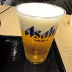 ローストビーフ&ステーキ アンズ - ランチでしたがこの日は仕事がないしもう飛行機の中でビールを頂いてたから生ビール６００円も料理と一緒にいただきました。
