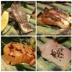 大どころ - ＊長崎のカマス・・軽くあぶることで旨みがまします。 ＊姫島のひらめ（5日熟成）・・ねっとり感がよく美味しい。 ＊大分の太刀魚。これもいいお味。 ＊タイラギ