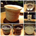 大どころ - ◆この日頂いたお酒。「而今」「芋焼酎」「柚子酒」など。