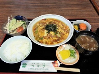 Yakiniku Shidashi Enkai Tsukasa - あんかけカツ定食　1050円