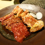 焼肉トラジ - ハラミと中落ちカルビ