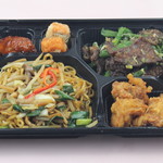 上海食府 - インゲンとレバー炒め＋上海風焼きそば￥500